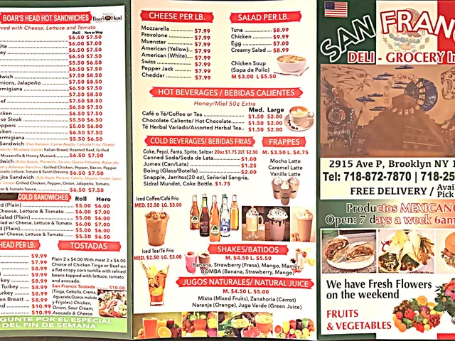 San Francis Deli menu